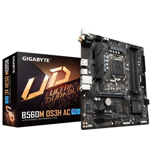Picture of Gigabyte B560M DS3H AC Intel 10th and 11th Gen Micro ATX Motherboard